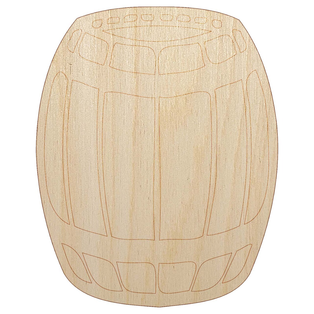 Wooden Barrel Wine Cask Storage Unfinished Wood Shape Piece Cutout for DIY Craft Projects
